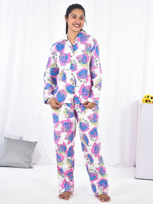 Block Printed Long PJ Set