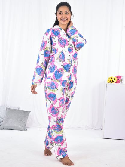 Block Printed Long PJ Set