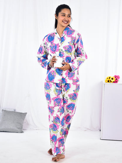 Block Printed Long PJ Set