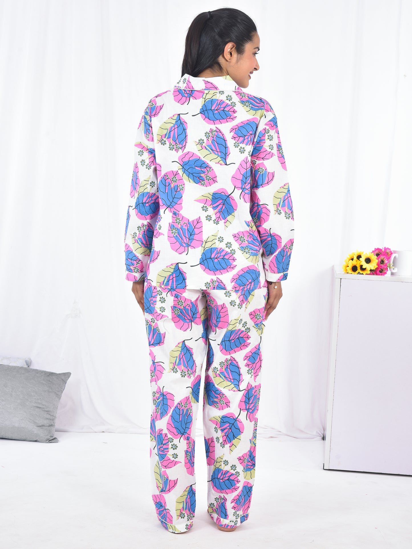 Block Printed Long PJ Set