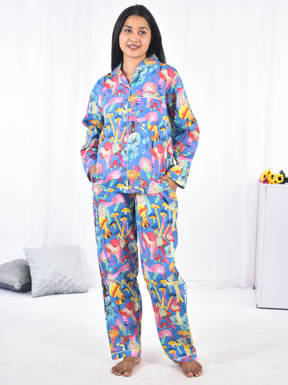 Hand Block Printed Long PJ Set