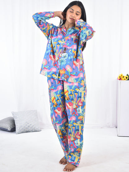 Hand Block Printed Long PJ Set