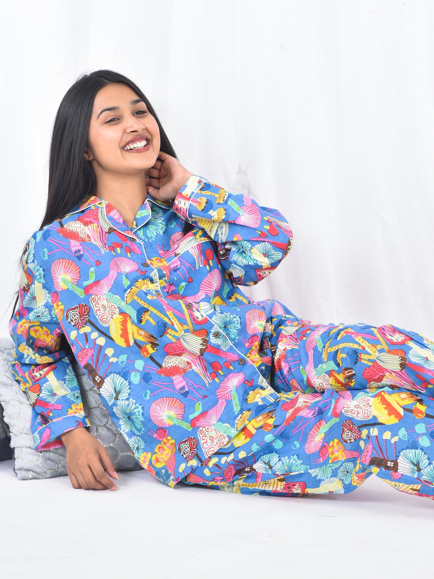 Hand Block Printed Long PJ Set