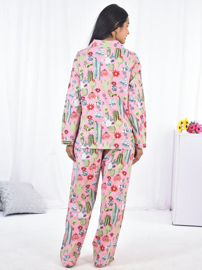 Hand Block Printed Long PJ Set