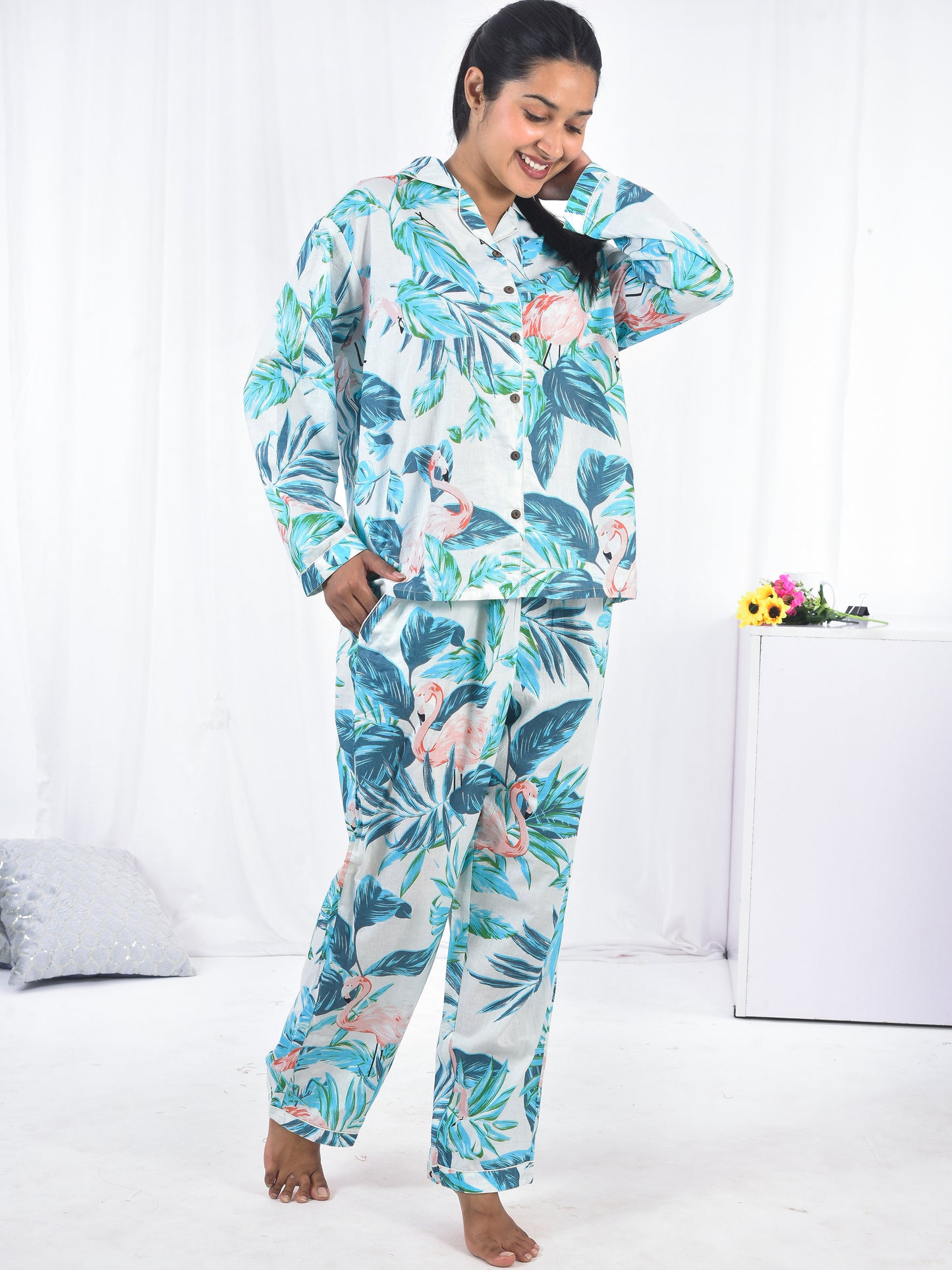 Hand Block Printed Long PJ Set