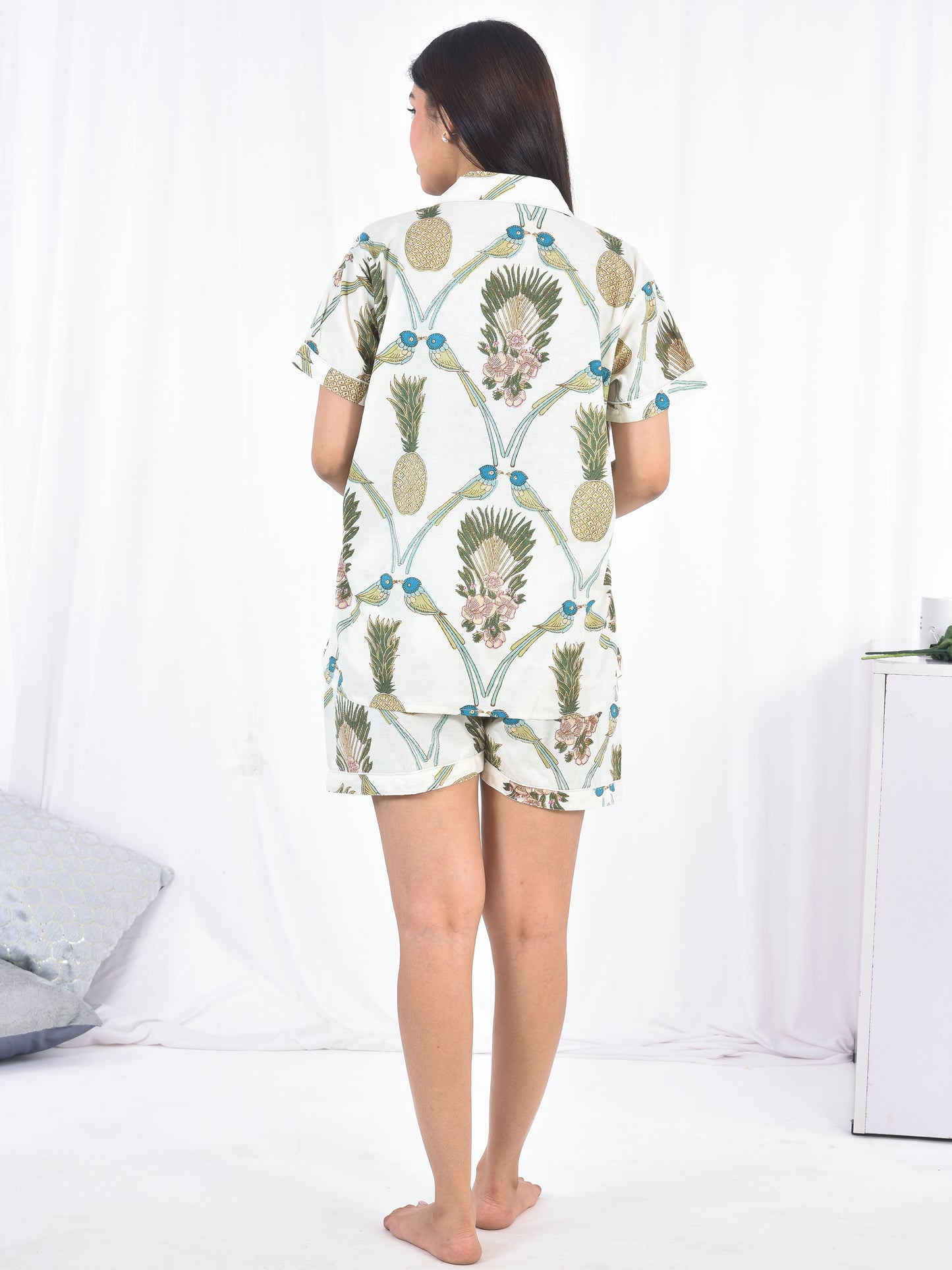 Pine Printed Short PJ Set