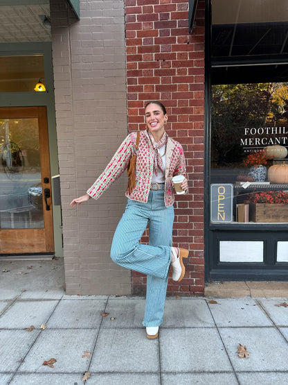 Pink Floral Reversible Jacket