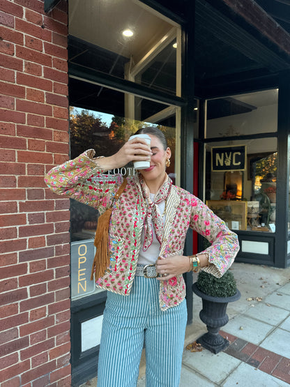 Pink Floral Reversible Jacket