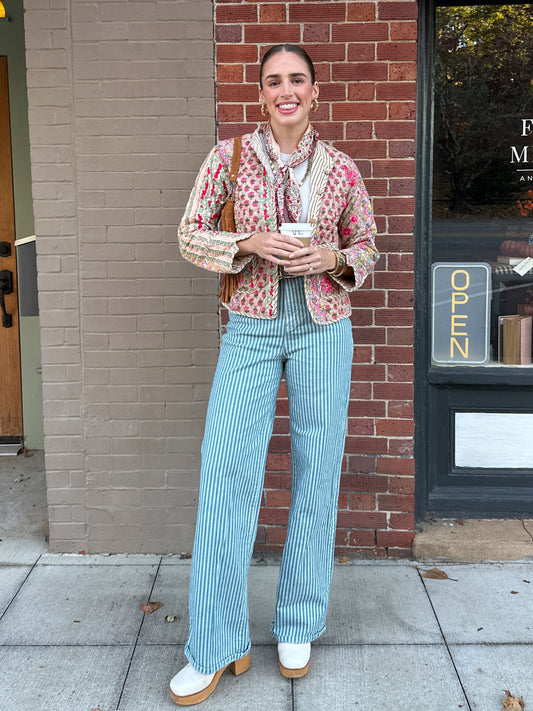 Pink Floral Reversible Jacket