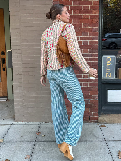 Pink Floral Reversible Jacket