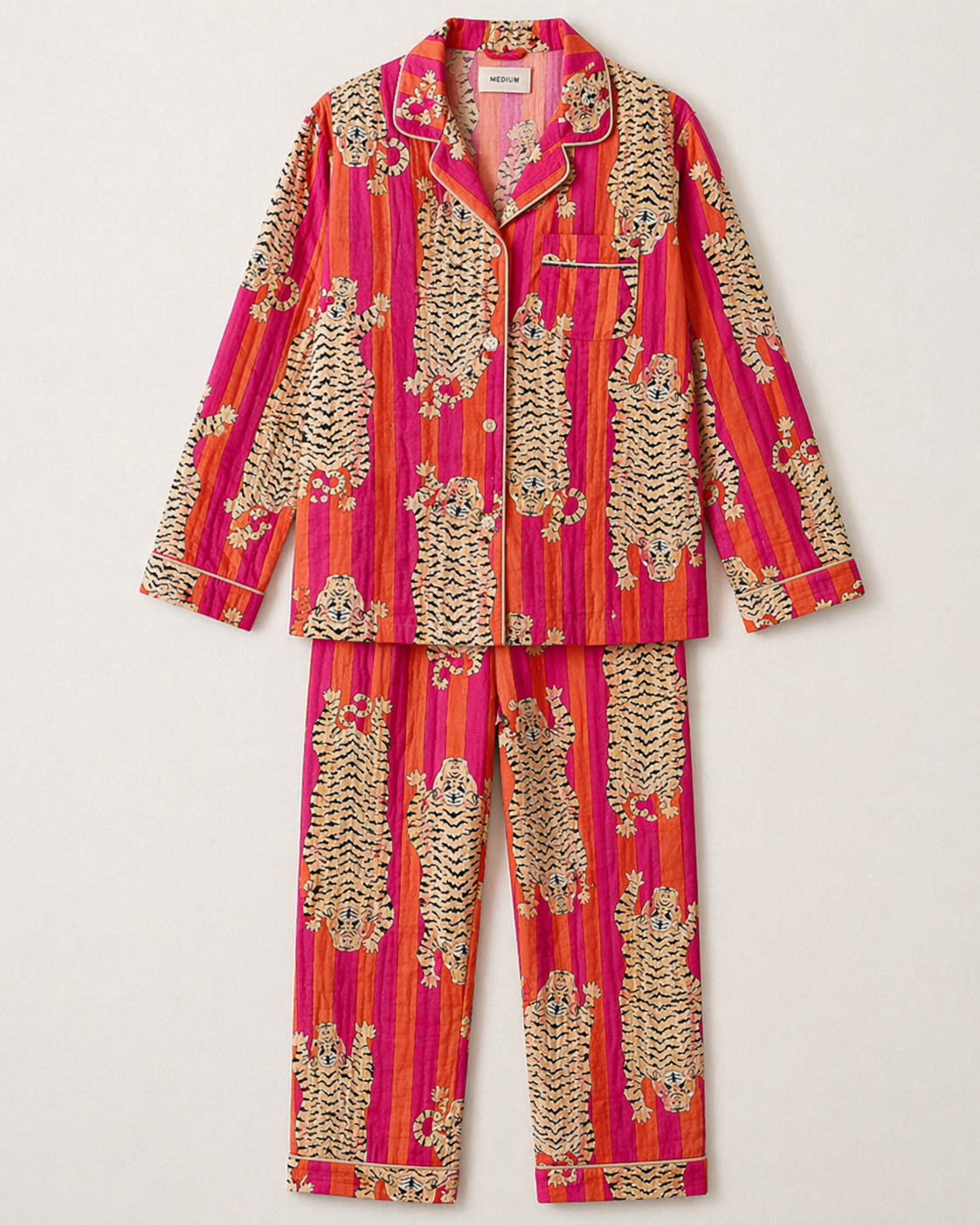 Orange Pink Tiger Tour PJ Set