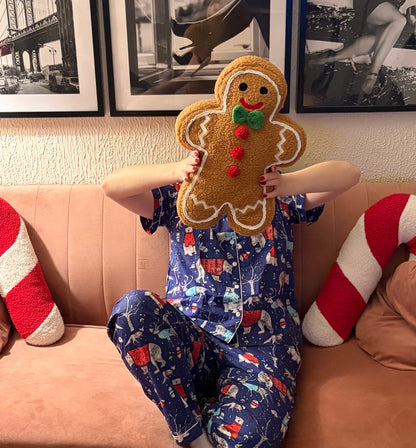 Navy Cozy Christmas Pajama Set