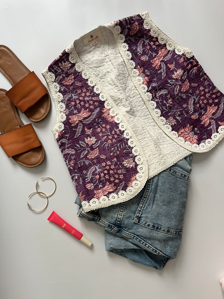 Quilted Jacket - Purple