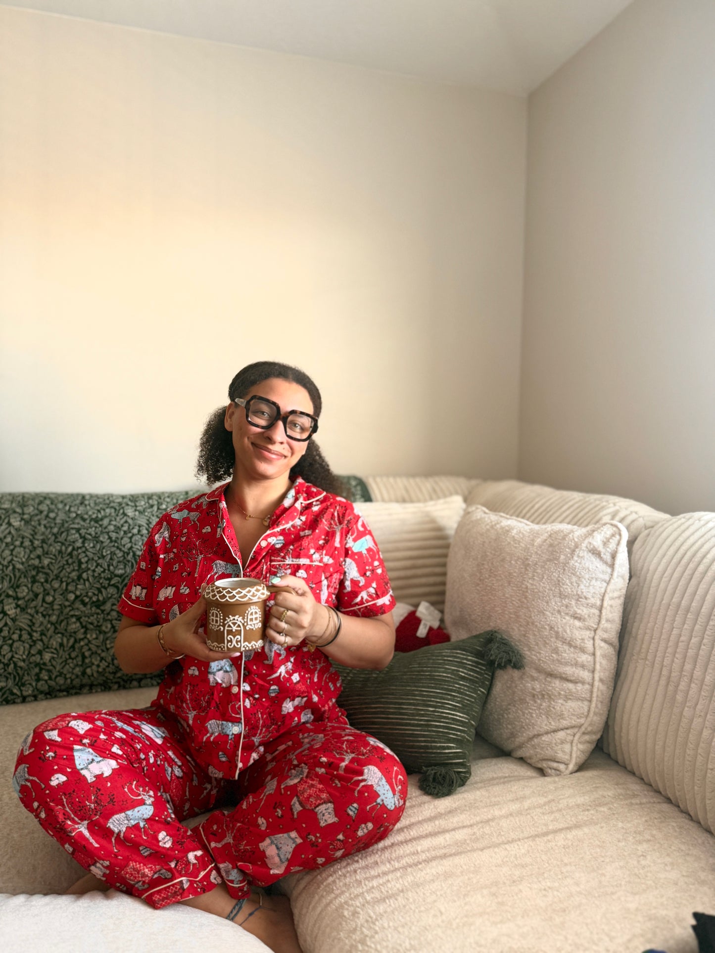Red Cozy Christmas Pajama Set