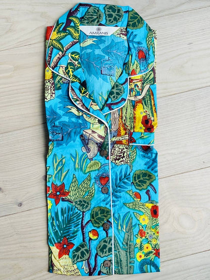 Short PJ Set - Sky Blue Frida Kahlo