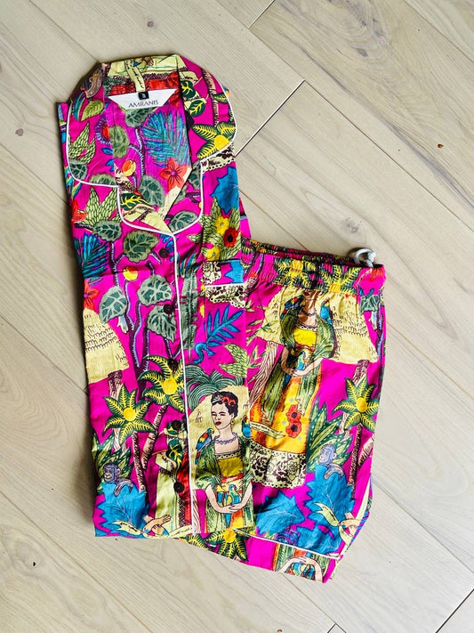 Short PJ Set in Pink Frida Khalo
