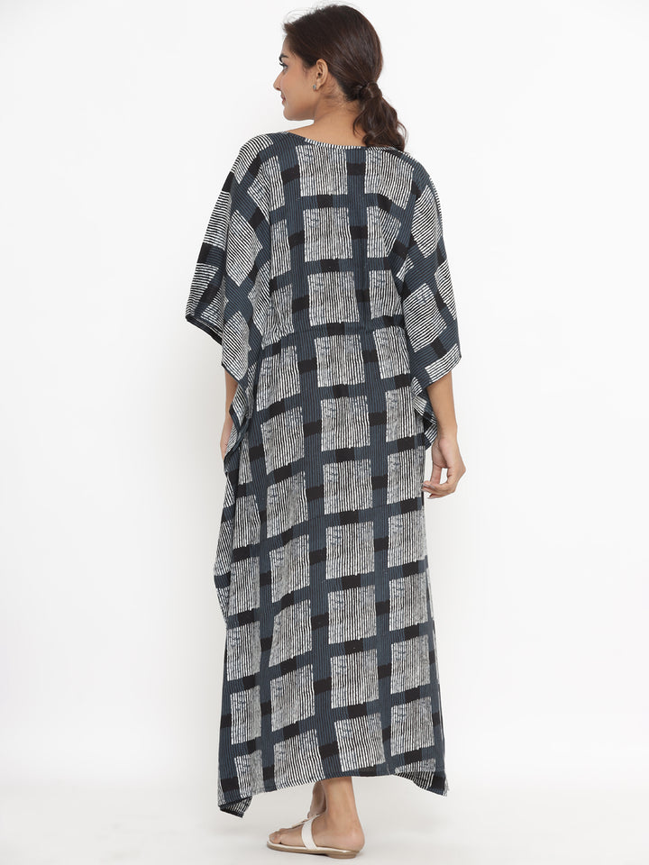 Hand Block Print Cotton Kaftan