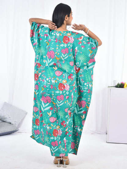 Hand-Block Print Cotton Kaftan
