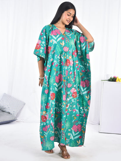 Hand-Block Print Cotton Kaftan
