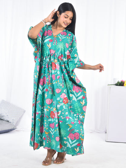 Hand-Block Print Cotton Kaftan