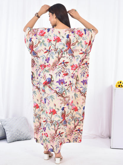 Hand-Block Print Cotton Kaftan