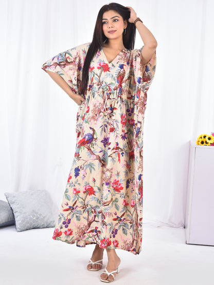 Hand-Block Print Cotton Kaftan
