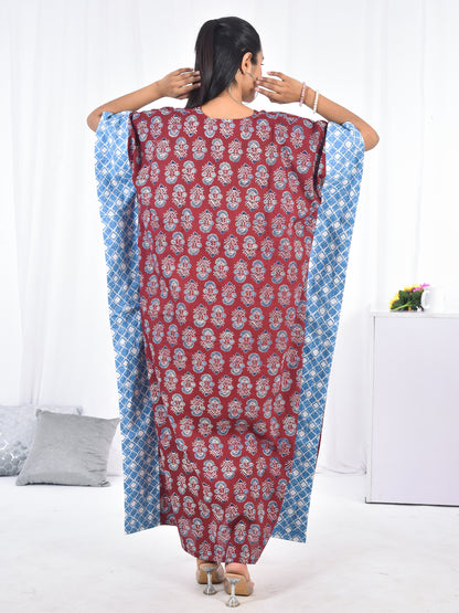 Hand Block Print Cotton Kaftan