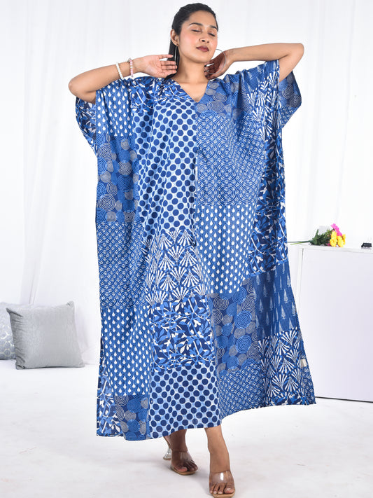 Block Printed Cotton Kaftan
