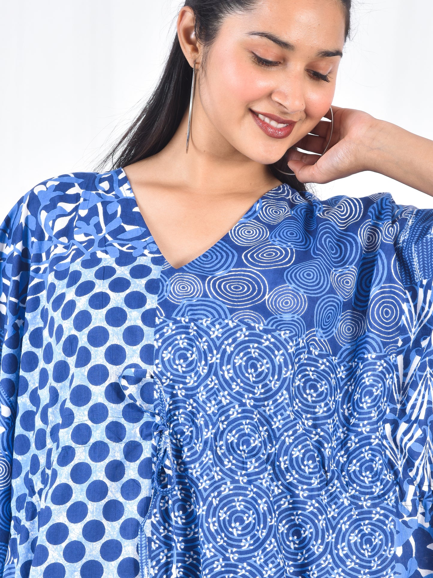 Block Printed Cotton Kaftan