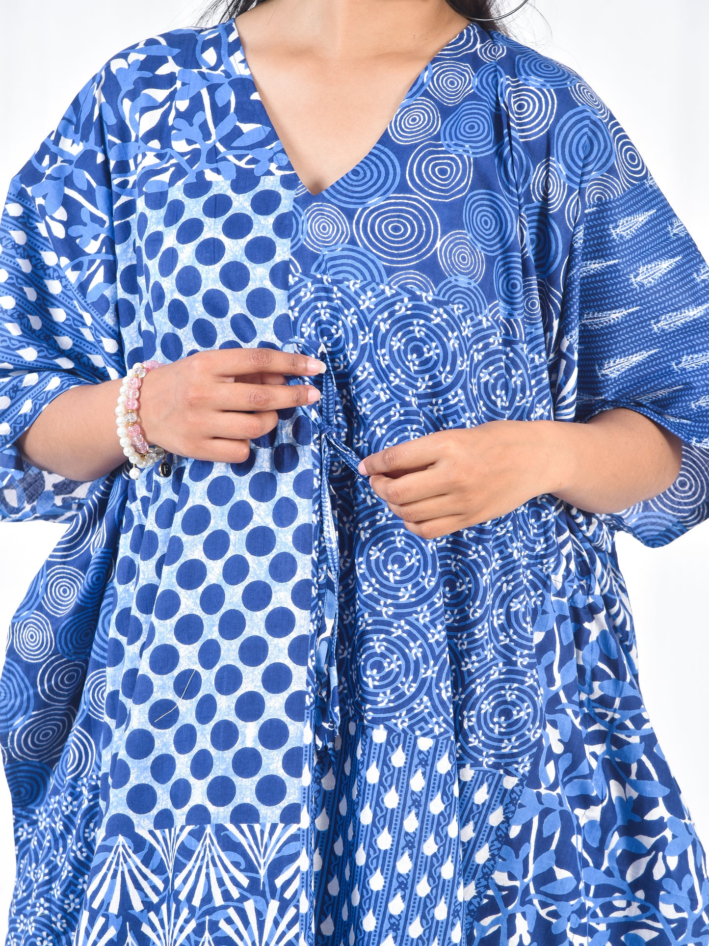 Block Printed Cotton Kaftan