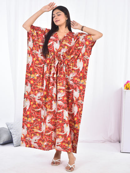 Hand-Block Print Cotton Kaftan