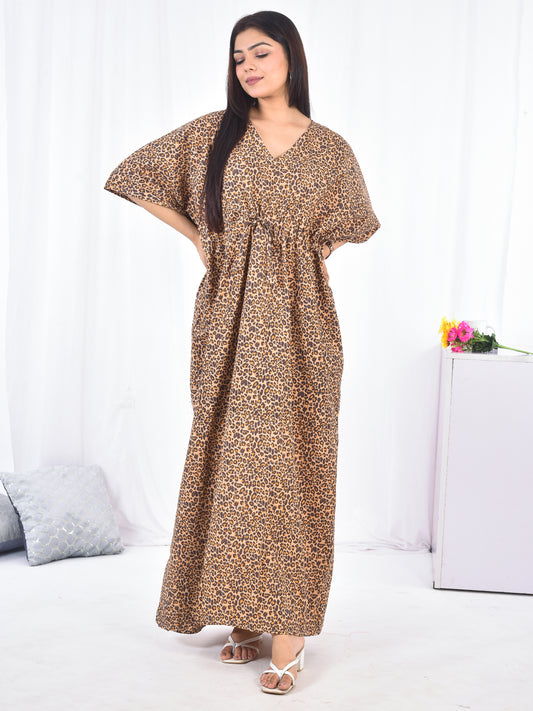 Hand-Block Print Cotton Kaftan