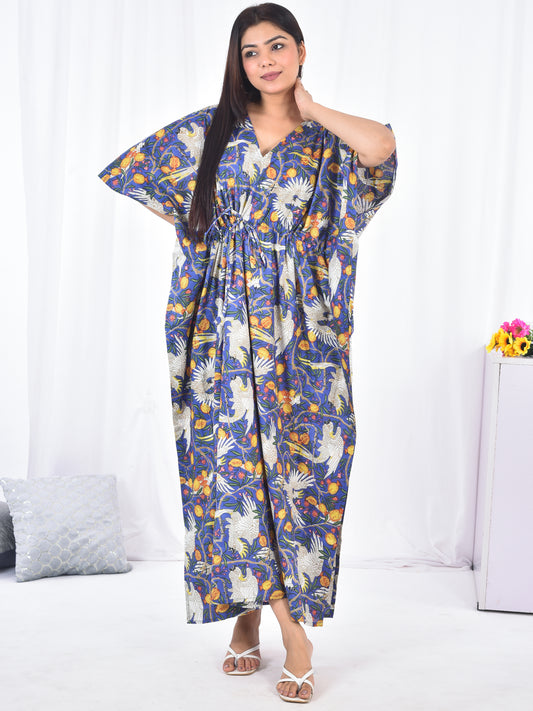 Hand-Block Print Cotton Kaftan