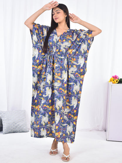 Hand-Block Print Cotton Kaftan