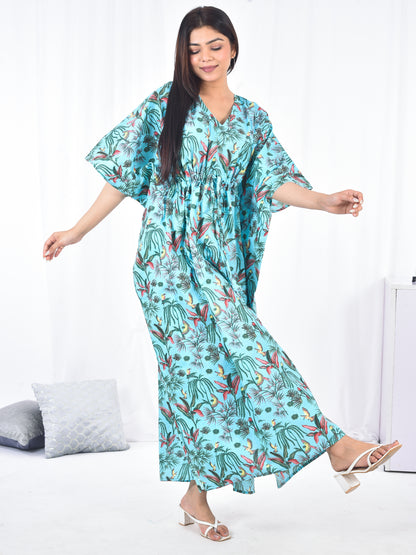 Hand-Block Print Cotton Kaftan