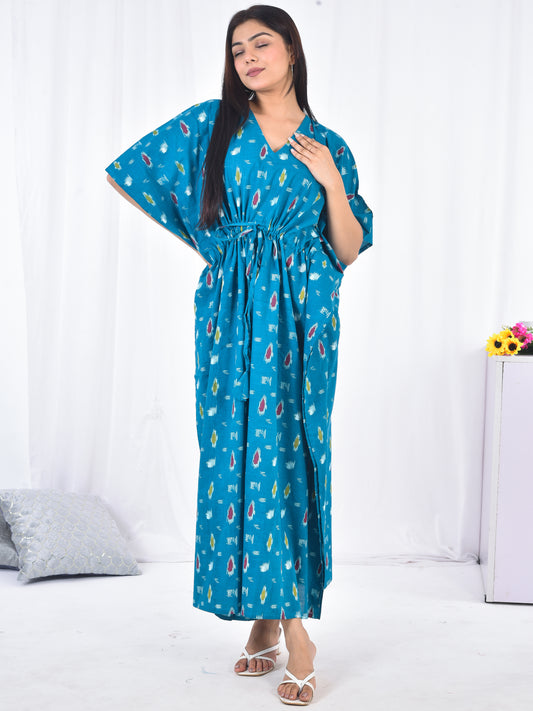 Hand-Block Print Cotton Kaftan