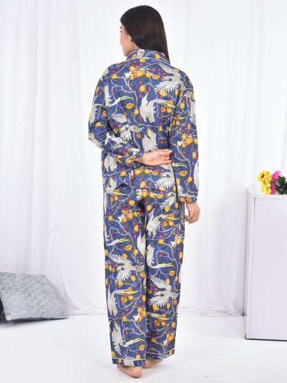 Long PJ Set in Wild Blue