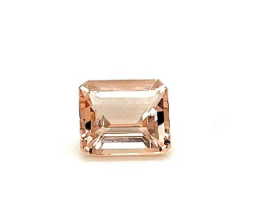 Natural Peach Morganite Emerald Cut 2.40 Ct