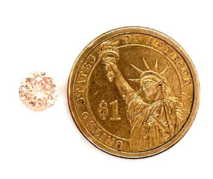 Natural Peach Morganite 8mm Round Shape 1.79 Cts (NYRD012)