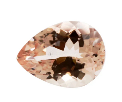 Natural Peach Morganite 8x6mm Pear Shape 1.00 Cts ( MGPS001)