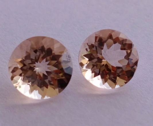 Natural Peach Morganite Gemstone - 9mm Round Shape 2.70 Cts (MGRD013)