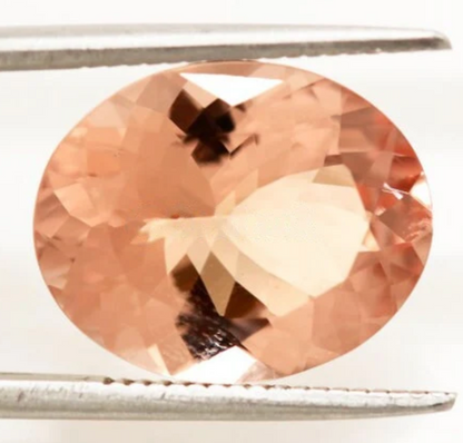 Natural Peach Morganite Oval Cut 8.53 Cts (MGOV011)