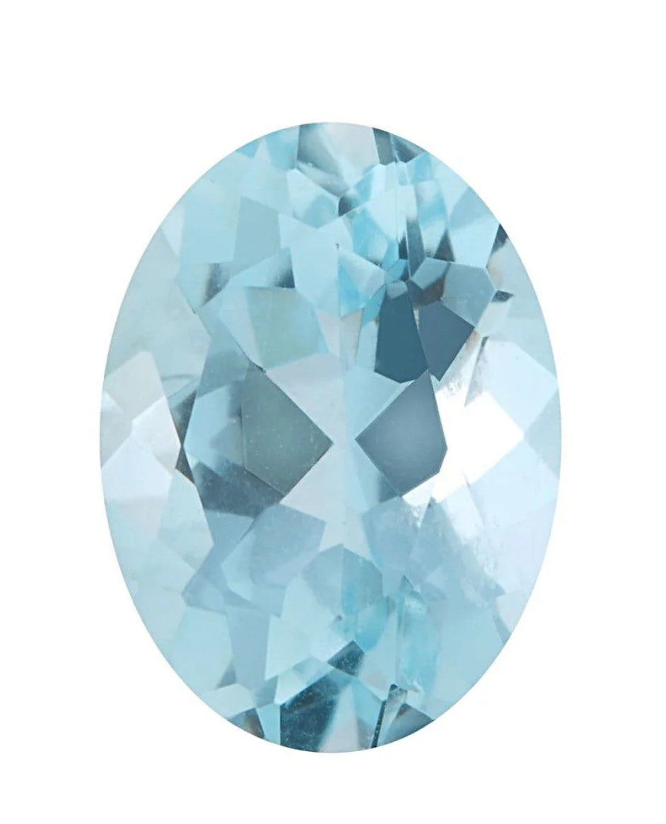 AAAA Grade Natural Aquamarine 7X5MM Oval 0.73 Ct (AOV - 124)