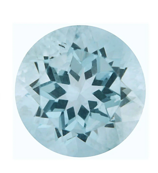 6.5MM Natural Blue Aquamarine AAAA Grade Round 0.92 Cts (AROU-126)