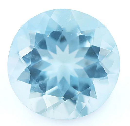 7.5MM Natural Blue Aquamarine AAAA Grade Round 1.47 Cts (AROU-122)
