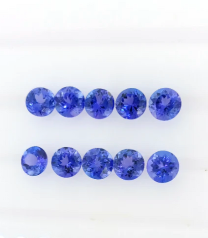 AAAA Natural VIVID Tanzanite Round 0.54 Cts (TZRD005)