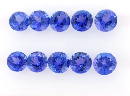AAAA Natural VIVID Tanzanite Round 0.54 Cts (TZRD005)