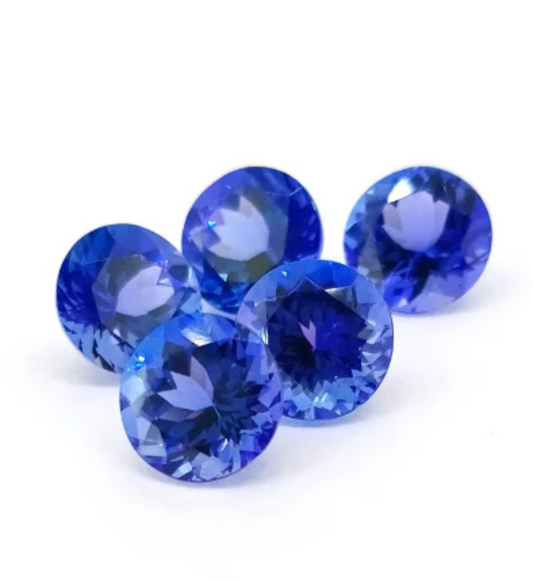 AAAA Grade Natural VIVID Tanzanite Round 1.70 Cts (TZRD003)