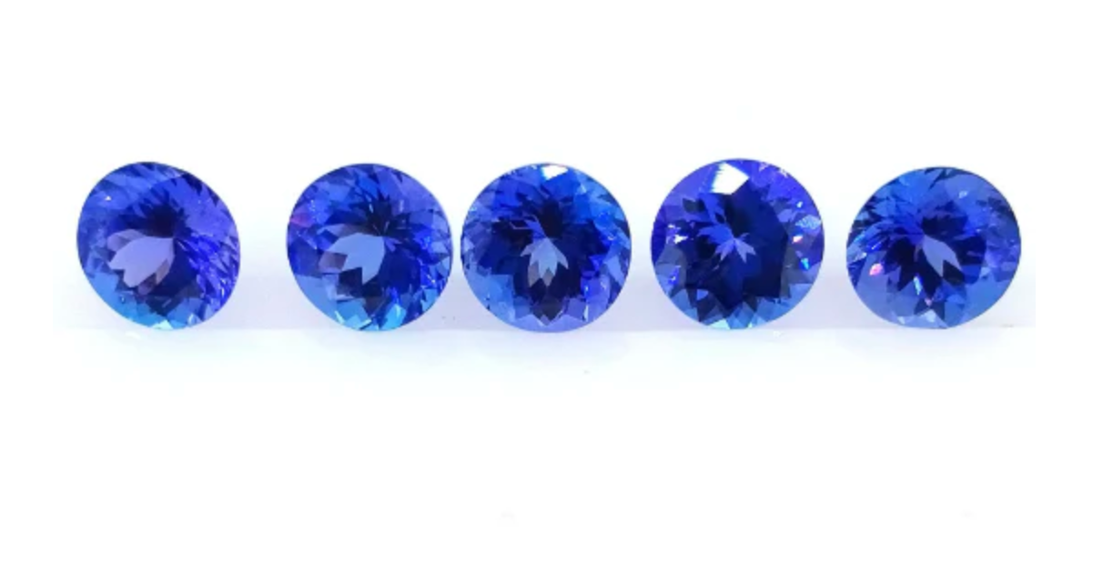 AAAA Grade Natural VIVID Tanzanite Round 1.70 Cts (TZRD003)
