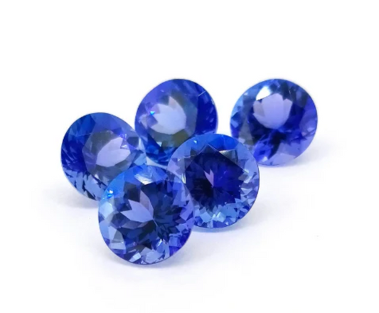 AAAA Grade Natural VIVID Tanzanite Round 1.70 Cts (TZRD003)